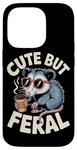 Niedliches, aber wildes Opossum Hülle für iPhone 14 Pro von Funny Cute But Feral Gifts for Women and Men
