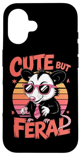 Niedliches, aber wildes Opossum Hülle für iPhone 16 von Funny Cute But Feral Gifts for Women and Men