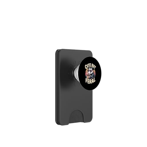 Niedliches, aber wildes Opossum PopSockets PopWallet für MagSafe von Funny Cute But Feral Gifts for Women and Men