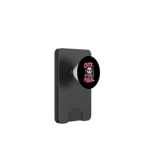 Niedliches, aber wildes Opossum PopSockets PopWallet für MagSafe von Funny Cute But Feral Gifts for Women and Men