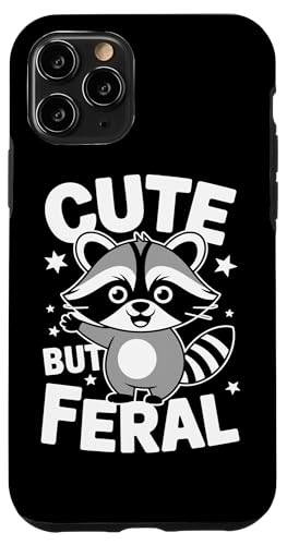 Süßer aber wilder Waschbär Hülle für iPhone 11 Pro von Funny Cute But Feral Gifts for Women and Men