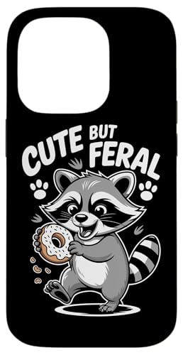 Süßer aber wilder Waschbär Hülle für iPhone 14 Pro von Funny Cute But Feral Gifts for Women and Men
