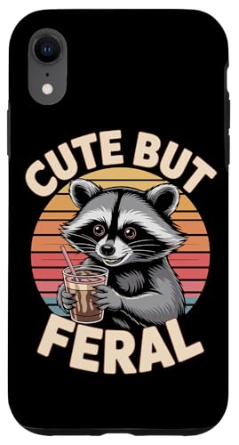 Süßer aber wilder Waschbär Hülle für iPhone XR von Funny Cute But Feral Gifts for Women and Men