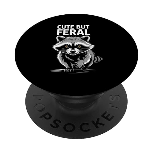 Süßer aber wilder Waschbär PopSockets Klebender PopGrip Süßer aber wilder Waschbär PopSockets Klebender PopGrip von Funny Cute But Feral Gifts for Women and Men