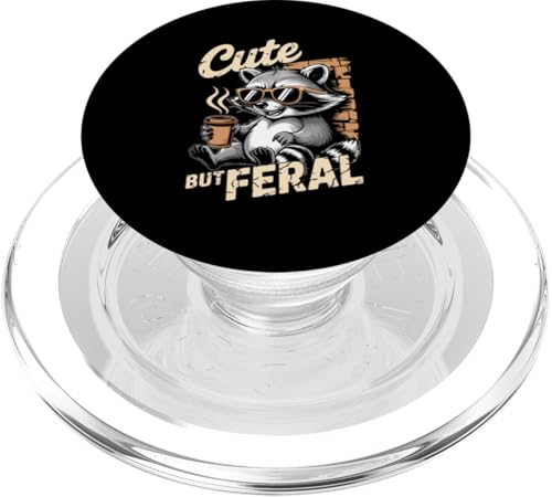 Süßer aber wilder Waschbär PopSockets PopGrip für MagSafe Süßer aber wilder Waschbär PopSockets PopGrip für MagSafe von Funny Cute But Feral Gifts for Women and Men