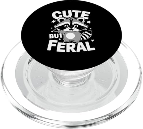 Süßer aber wilder Waschbär PopSockets PopGrip für MagSafe Süßer aber wilder Waschbär PopSockets PopGrip für MagSafe von Funny Cute But Feral Gifts for Women and Men