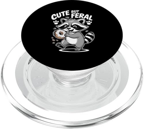 Süßer aber wilder Waschbär PopSockets PopGrip für MagSafe Süßer aber wilder Waschbär PopSockets PopGrip für MagSafe von Funny Cute But Feral Gifts for Women and Men
