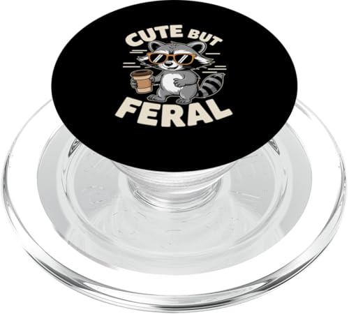 Süßer aber wilder Waschbär PopSockets PopGrip für MagSafe Süßer aber wilder Waschbär PopSockets PopGrip für MagSafe von Funny Cute But Feral Gifts for Women and Men