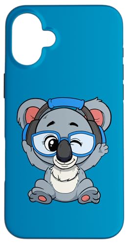 Winking Koala Bear DJ trägt Kopfhörer Cute Koala Hülle für iPhone 16 Plus von Funny Cute Koala Bear Gifts