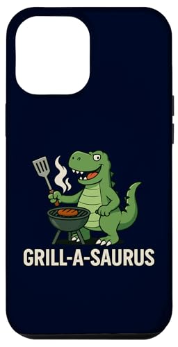 Grill A Saurus Lustiger BBQ Grill Dinosaurier Wortspiel für Männer Papa Hülle für iPhone 12 Pro Max von Funny Dad Grandpa BBQ Gift Grilling BBQ T-Rex Tee