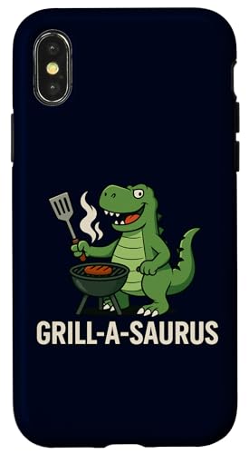 Grill A Saurus Lustiger BBQ Grill Dinosaurier Wortspiel für Männer Papa Hülle für iPhone X/XS Grill A Saurus Lustiger BBQ Grill Dinosaurier Wortspiel für Männer Papa Hülle für iPhone X/XS von Funny Dad Grandpa BBQ Gift Grilling BBQ T-Rex Tee