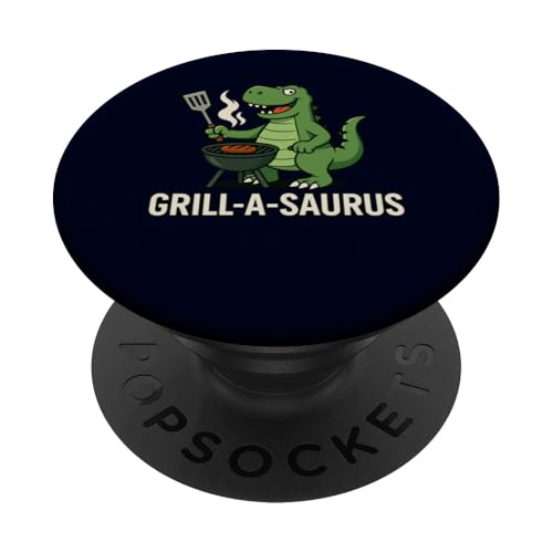 Grill A Saurus Lustiger BBQ Grill Dinosaurier Wortspiel für Männer Papa PopSockets Klebender PopGrip Grill A Saurus Lustiger BBQ Grill Dinosaurier Wortspiel für Männer Papa PopSockets Klebender PopGrip von Funny Dad Grandpa BBQ Gift Grilling BBQ T-Rex Tee