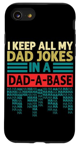 I Keep All My Witze In A Dad A Base Vatertag Retro Daddy Hülle für iPhone SE (2020) / 7 / 8 von Funny Dad Jokes Sarcastic Fatherhood Daddy Men Dad