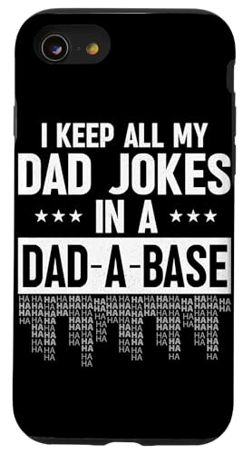 I Keep All My Witze In A Dad A Base Vatertag Retro Daddy Hülle für iPhone SE (2020) / 7 / 8 von Funny Dad Jokes Sarcastic Fatherhood Daddy Men Dad