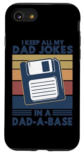 I Keep All My Witze In A Dad A Base Vatertag Retro Daddy Hülle für iPhone SE (2020) / 7 / 8 von Funny Dad Jokes Sarcastic Fatherhood Daddy Men Dad