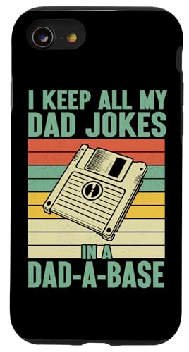 I Keep All My Witze In A Dad A Base Vatertag Retro Daddy Hülle für iPhone SE (2020) / 7 / 8 von Funny Dad Jokes Sarcastic Fatherhood Daddy Men Dad