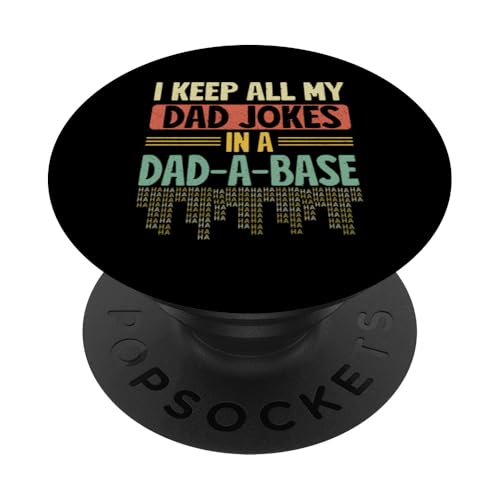 I Keep All My Witze In A Dad A Base Vatertag Retro Daddy PopSockets Klebender PopGrip I Keep All My Witze In A Dad A Base Vatertag Retro Daddy PopSockets Klebender PopGrip von Funny Dad Jokes Sarcastic Fatherhood Daddy Men Dad