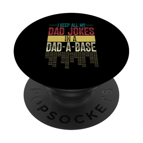 I Keep All My Witze In A Dad A Base Vatertag Retro Daddy PopSockets Klebender PopGrip I Keep All My Witze In A Dad A Base Vatertag Retro Daddy PopSockets Klebender PopGrip von Funny Dad Jokes Sarcastic Fatherhood Daddy Men Dad