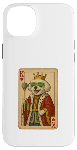 Bichon Frisé King Hearts Coole Spielkarte Retro Disco Hund Hülle für iPhone 14 Plus Bichon Frisé King Hearts Coole Spielkarte Retro Disco Hund Hülle für iPhone 14 Plus von Funny Dogs Pop Art Store
