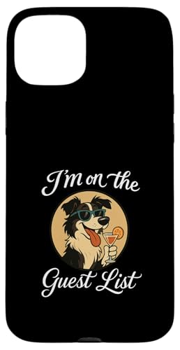 Border Collie Gästeliste Lustige Hundeparty Hülle für iPhone 15 Plus Border Collie Gästeliste Lustige Hundeparty Hülle für iPhone 15 Plus von Funny Dogs Pop Art Store