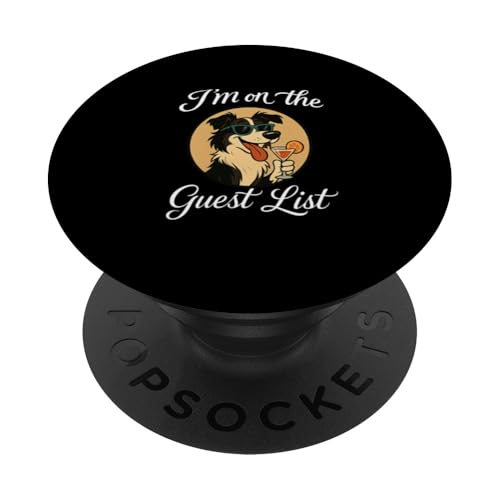 Border Collie Gästeliste Lustige Hundeparty PopSockets Klebender PopGrip Border Collie Gästeliste Lustige Hundeparty PopSockets Klebender PopGrip von Funny Dogs Pop Art Store