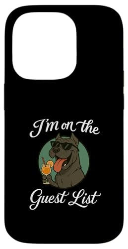Cane Corso Gästeliste Lustige Hundeparty Hülle für iPhone 14 Pro von Funny Dogs Pop Art Store