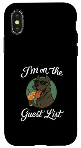 Cane Corso Gästeliste Lustige Hundeparty Hülle für iPhone X/XS Cane Corso Gästeliste Lustige Hundeparty Hülle für iPhone X/XS von Funny Dogs Pop Art Store