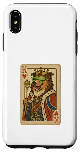Collie King Spielkarte Retro Disco Hund Hülle für iPhone XS Max Collie King Spielkarte Retro Disco Hund Hülle für iPhone XS Max von Funny Dogs Pop Art Store