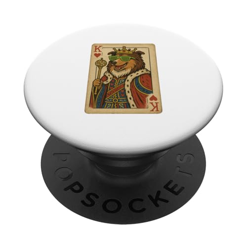 Collie King Spielkarte Retro Disco Hund PopSockets Klebender PopGrip Collie King Spielkarte Retro Disco Hund PopSockets Klebender PopGrip von Funny Dogs Pop Art Store