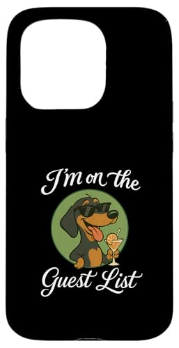 Dackel-Gästeliste Lustige Hundeparty Hülle für iPhone 15 Pro Dackel-Gästeliste Lustige Hundeparty Hülle für iPhone 15 Pro von Funny Dogs Pop Art Store