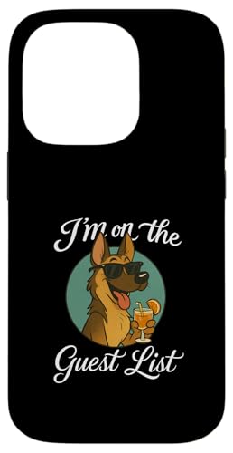 Deutscher Schäferhund Gästeliste lustige Hundeparty Hülle für iPhone 14 Pro Deutscher Schäferhund Gästeliste lustige Hundeparty Hülle für iPhone 14 Pro von Funny Dogs Pop Art Store