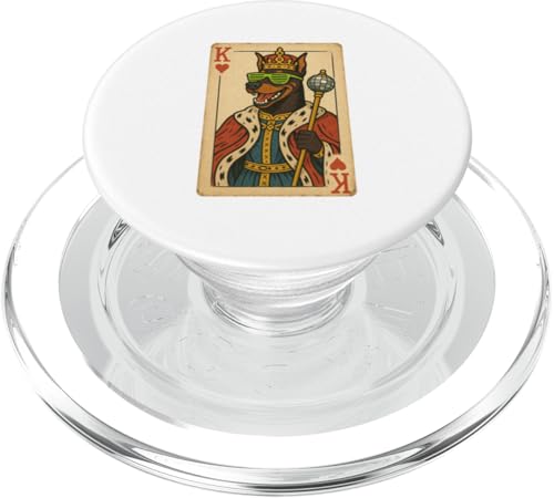 Dobermann King Hearts Coole Spielkarte Retro Disco Hund PopSockets PopGrip für MagSafe Dobermann King Hearts Coole Spielkarte Retro Disco Hund PopSockets PopGrip für MagSafe von Funny Dogs Pop Art Store