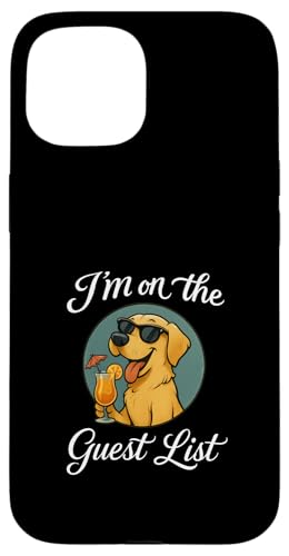 Labrador Gästeliste Lustige Hundeparty Golden Retriever Hülle für iPhone 15 Labrador Gästeliste Lustige Hundeparty Golden Retriever Hülle für iPhone 15 von Funny Dogs Pop Art Store