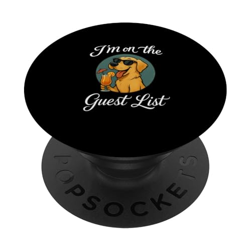 Labrador Gästeliste Lustige Hundeparty Golden Retriever PopSockets Klebender PopGrip Labrador Gästeliste Lustige Hundeparty Golden Retriever PopSockets Klebender PopGrip von Funny Dogs Pop Art Store