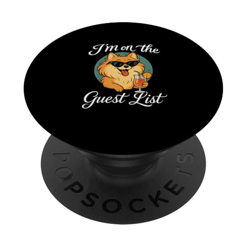 Pommersche Gästeliste Lustige Hundeparty PopSockets Klebender PopGrip Pommersche Gästeliste Lustige Hundeparty PopSockets Klebender PopGrip von Funny Dogs Pop Art Store