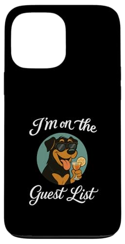 Rottweiler Gästeliste Lustige Hundeparty Hülle für iPhone 13 Pro Max von Funny Dogs Pop Art Store