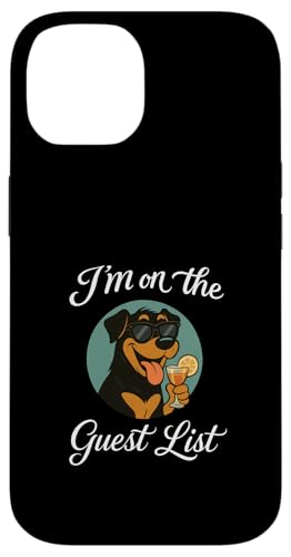 Rottweiler Gästeliste Lustige Hundeparty Hülle für iPhone 14 Rottweiler Gästeliste Lustige Hundeparty Hülle für iPhone 14 von Funny Dogs Pop Art Store