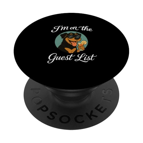 Rottweiler Gästeliste Lustige Hundeparty PopSockets Klebender PopGrip Rottweiler Gästeliste Lustige Hundeparty PopSockets Klebender PopGrip von Funny Dogs Pop Art Store