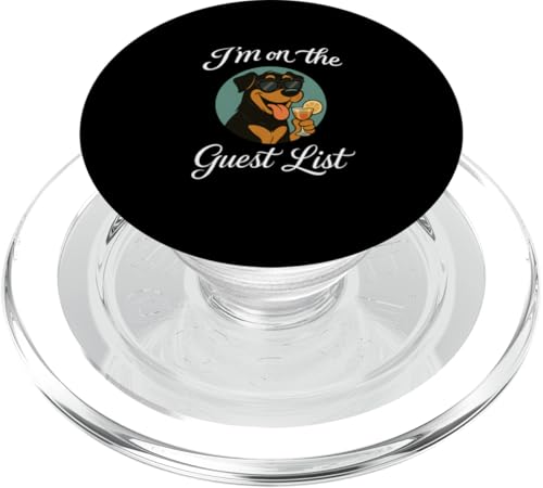 Rottweiler Gästeliste Lustige Hundeparty PopSockets PopGrip für MagSafe Rottweiler Gästeliste Lustige Hundeparty PopSockets PopGrip für MagSafe von Funny Dogs Pop Art Store