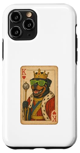 Rottweiler King Hearts Coole Spielkarte Retro Disco Hund Hülle für iPhone 11 Pro Rottweiler King Hearts Coole Spielkarte Retro Disco Hund Hülle für iPhone 11 Pro von Funny Dogs Pop Art Store