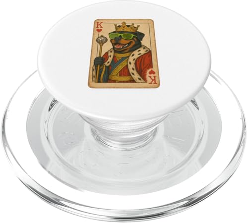 Rottweiler King Hearts Coole Spielkarte Retro Disco Hund PopSockets PopGrip für MagSafe Rottweiler King Hearts Coole Spielkarte Retro Disco Hund PopSockets PopGrip für MagSafe von Funny Dogs Pop Art Store