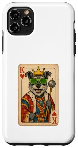 Schnauzer König Herzen Coole Spielkarte Retro Disco Hund Hülle für iPhone 11 Pro Max Schnauzer König Herzen Coole Spielkarte Retro Disco Hund Hülle für iPhone 11 Pro Max von Funny Dogs Pop Art Store