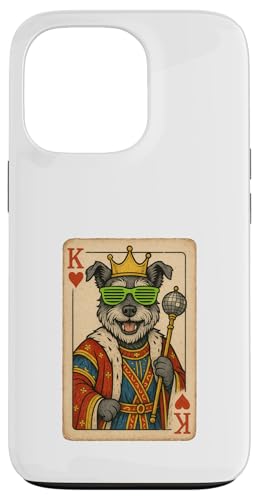 Schnauzer König Herzen Coole Spielkarte Retro Disco Hund Hülle für iPhone 13 Pro Schnauzer König Herzen Coole Spielkarte Retro Disco Hund Hülle für iPhone 13 Pro von Funny Dogs Pop Art Store