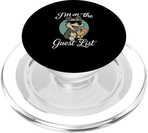 Schnauzer Welpe Gästeliste Lustige Hundeparty PopSockets PopGrip für MagSafe Schnauzer Welpe Gästeliste Lustige Hundeparty PopSockets PopGrip für MagSafe von Funny Dogs Pop Art Store