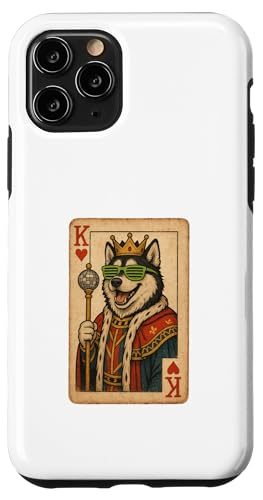 Spielkarte Sibirischer Husky King Herzen coole Spielkarte Retro Disco Hund Hülle für iPhone 11 Pro Spielkarte Sibirischer Husky King Herzen coole Spielkarte Retro Disco Hund Hülle für iPhone 11 Pro von Funny Dogs Pop Art Store