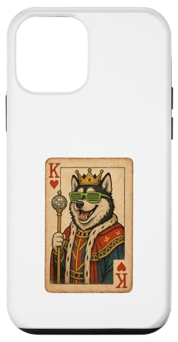 Spielkarte Sibirischer Husky King Herzen coole Spielkarte Retro Disco Hund Hülle für iPhone 12 mini Spielkarte Sibirischer Husky King Herzen coole Spielkarte Retro Disco Hund Hülle für iPhone 12 mini von Funny Dogs Pop Art Store