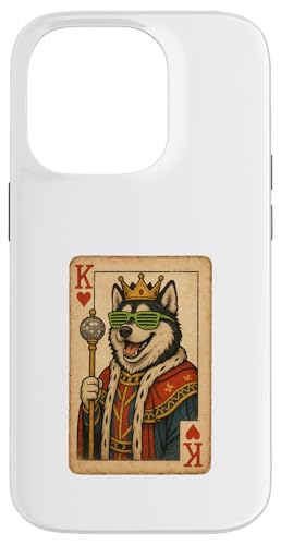 Spielkarte Sibirischer Husky King Herzen coole Spielkarte Retro Disco Hund Hülle für iPhone 14 Pro Spielkarte Sibirischer Husky King Herzen coole Spielkarte Retro Disco Hund Hülle für iPhone 14 Pro von Funny Dogs Pop Art Store