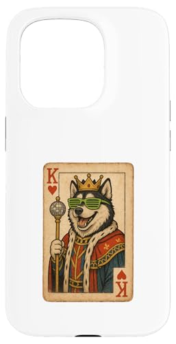 Spielkarte Sibirischer Husky King Herzen coole Spielkarte Retro Disco Hund Hülle für iPhone 15 Pro Spielkarte Sibirischer Husky King Herzen coole Spielkarte Retro Disco Hund Hülle für iPhone 15 Pro von Funny Dogs Pop Art Store