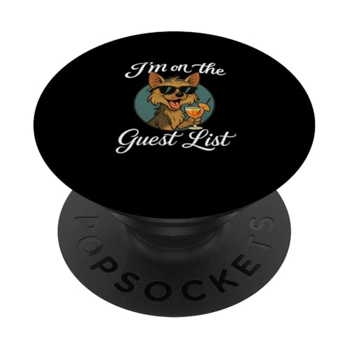 Yorkshire Terrier Gästeliste Lustige Hundeparty PopSockets Klebender PopGrip Yorkshire Terrier Gästeliste Lustige Hundeparty PopSockets Klebender PopGrip von Funny Dogs Pop Art Store