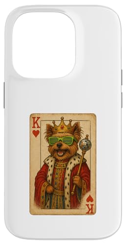 Yorkshire Terrier King Hearts Coole Spielkarte Disco Hund Hülle für iPhone 14 Pro Yorkshire Terrier King Hearts Coole Spielkarte Disco Hund Hülle für iPhone 14 Pro von Funny Dogs Pop Art Store